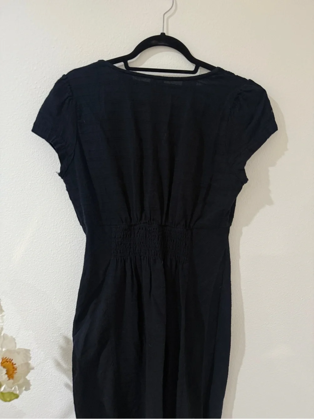 Free People Black Button-Front Midi Dress - Picture 4 of 5